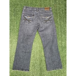 TK Axel Jeans Mens 36x30 Slim Boot Cut Denim Blue Dark Wash Flap Pockets Cowboy